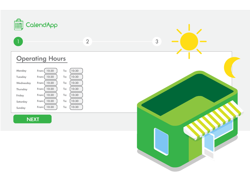 online calendar for appointments setting operating hours