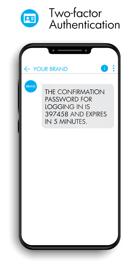 SMS messages for two-factor authentication